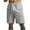 Gray, variant on Men's Ripped Sweat Shorts Loose Fit Gym Workout Shorts, Fitness & Beach Casual Solid Color Athletic Design