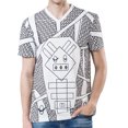 thumbnail image 3 of Camiseta Sunnimix Hombres Cuello en V Manga Corta Perro Geométrico 2XL, 3 of 8