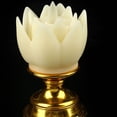 thumbnail image 5 of Lámpara LED de loto con diseño de mecha de vela simulada, luz Natural suave, luz de flor de loto, decoración de lámpara de Buda, 5 of 5