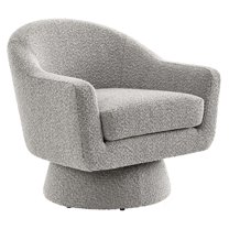 Swivel Armchair Chair, Taupe Gray, Fabric, Living Kitchen Cafe Bistro Hospitality Restaurant, Modern Contemporary HB34749