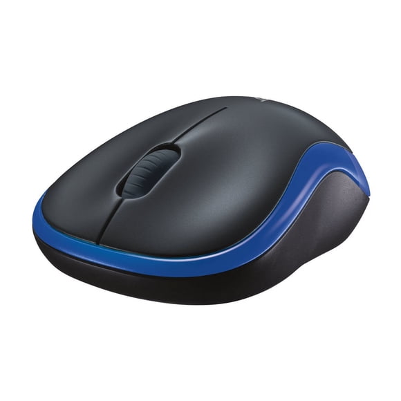 Logitech M185 - Mouse - right and left-handed - optical - wireless - 2.4 GHz - USB wireless receiver - blue