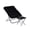 Black Fabric/Black Frame, variant on BizChair 28" Oversized Portable Faux Shearling Folding Saucer Chair with Folding Ottoman for Dorm, Bedroom, Ivory Faux Shearling/Soft Gold Frame