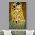 thumbnail image 4 of wall26 Canvas Print Wall Art The Kiss by Gustav Klimt People Historic Illustrations Fine Art Traditional Scenic Colorful Multicolor Ultra for Living Room, Bedroom, Office - 32"x48", 4 of 5