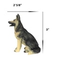 thumbnail image 3 of Lifelike Realistic Sitting Canine German Shepherd Police Dog Miniature Figurine, 3 of 8