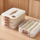 thumbnail image 3 of Advancent Aplicaciones amplias del contenedor de almacenamiento de alimentos blanco para organización de refrigerador y despensa de 3 capas Organizadores de utensilios de cocina, 3 of 6