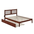 thumbnail image 2 of Tahoe Classic Wood Eco-Friendly Trundle Bed, Queen, Walnut, 2 of 7