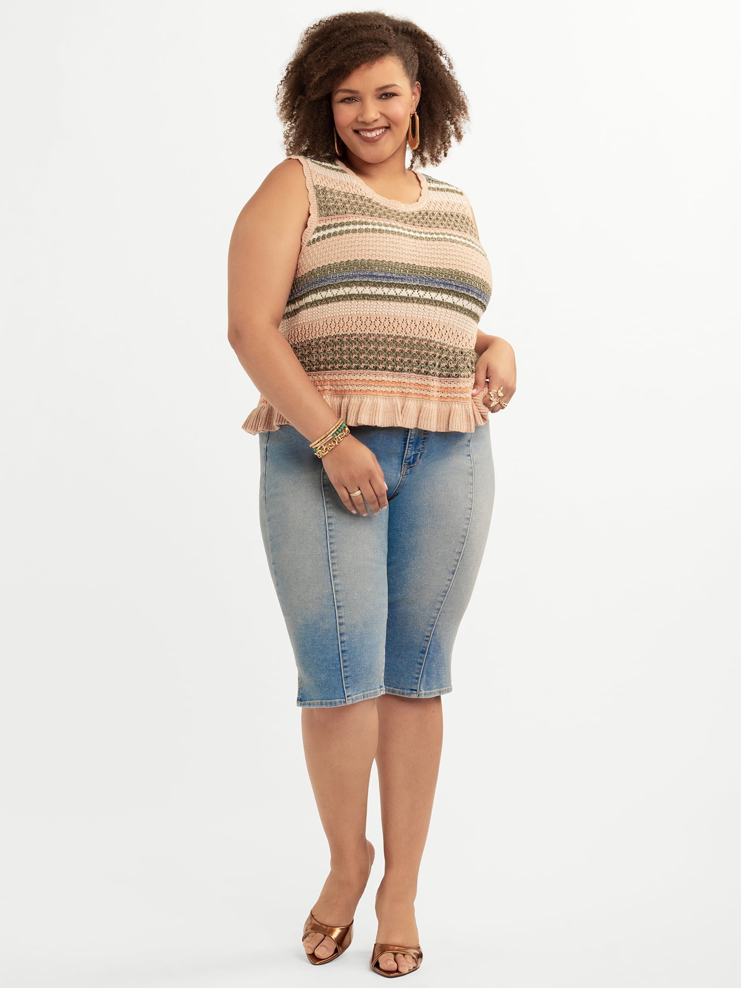 Jessica Simpson Women's Plus Reya Sweater Tank, Sizes 0X-4X