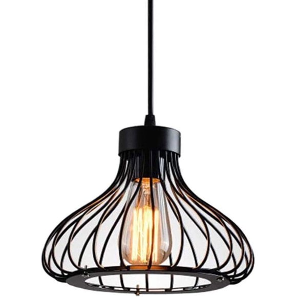 Lndustrial Style Pendant Lights,Black Closet Light Fixtures,E26 Retro Industrial Lighting for Laundry Room Kitchen Hallway Entryway Fixture Kitchen Light