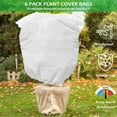 thumbnail image 4 of 6 Pack Reusable Plant Covers Frost Protection Bag Winter Drawstring Plant Covers Winter, 4 of 5