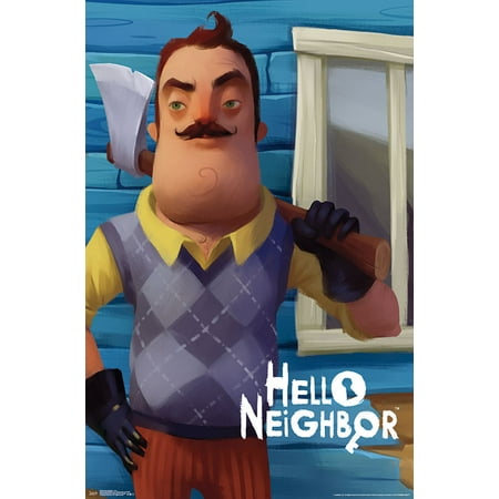 Hello Neighbor Axe Poster And Poster Mount Bundle Walmart