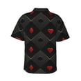 thumbnail image 3 of Bixox Men's Hawaiian Shirts Men's Red Poker Print Short-Sleeve Shirt-Small, 3 of 8