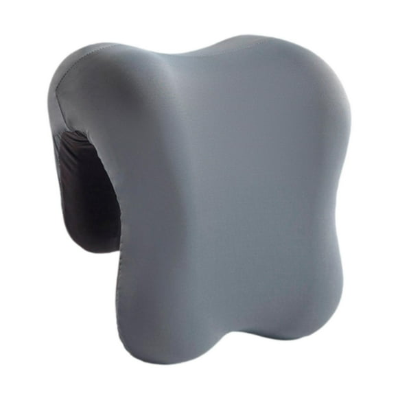 Almohada de espuma viscoelástica para el cuello para silla de oficina, suave, para dormir en el escritorio Gris