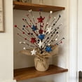 thumbnail image 7 of Memorial Day Saving!4th of July Decor, 19.6in Independence Day Themed Artificial Decorative Tree Red White Blue Star Decorative Tree For Holiday Arrangements Patriotic Flower Themed Floral Decor, 7 of 7