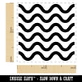 thumbnail image 2 of Wavy Line Pattern Self-Inking Rubber Stamp Ink Stamper - Fuchsia Ink - Small 1 Inch, 2 of 7