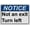 Warning Sign 5, variant on Not an Exit Turn Left Sign, Industrial Not an Exit Sign 8"x12" UV Resistant for Indoor Outdoor Workplace