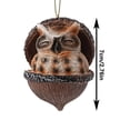 thumbnail image 3 of romoty 3D Resin Owl Christmas Tree Ornament, Sleeping Woodland Animal in Acorn Hanging Figurine for Holiday Home Decor, 3 of 7