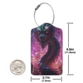 thumbnail image 2 of Rocae Neon Futuristic Dragon for Leather Luggage Baggage Tags ID Label Privacy Cover ID Label with Stainless Steel Loop and Address Card, 2 of 5