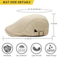 thumbnail image 6 of Newsboy Hats for Men Flat Cap Cotton Adjustable Breathable Irish Cabbie Ivy Driving Hunting Hat, 6 of 7