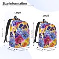 thumbnail image 4 of Rocae The Garden Tricolor Pansy Flower for Durable Canvas Backpack Leisure Large Bag Travel Rucksack Multi-function Backpack Small, 4 of 8