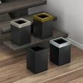 thumbnail image 5 of Gatco Elevate Stainless Steel 3 Gallon Square Wastebasket, Matte Black/Brushed Brass, 5 of 5