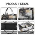 thumbnail image 4 of Large Capacity Tote Bag,Black White Gold Marble Pattern Handbag Fashion Luxury Tote Bag,15.7"x13"x 5.1" Inches,Laptop Compatible, 4 of 6