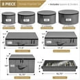 thumbnail image 6 of 8-Piece China Dinnerware Storage Set - Grey, 6 of 7