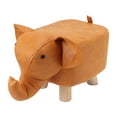 thumbnail image 1 of Reposapiés de animales con diseño innovador de elefante, tapizado, ideal para habitación infantil, sala de juegos, sala de estar, decoración en color naranja., 1 of 14