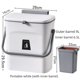 thumbnail image 3 of Cubo de basura para colgar en la pared de la cocina del hogar, caja de almacenamiento colgante, cubo doble portátil, caja clasificada con cubo interior para basura húmeda, 3 of 3