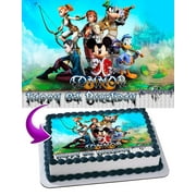 Kingdom Hearts - Edible Cake Topper - 11.7 x 17.5 Inches 1/2 Sheet rectangular