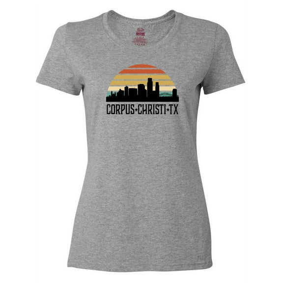 Inktastic Corpus Christi Texas Skyline Retro Women's T-Shirt