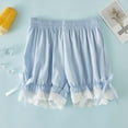 thumbnail image 5 of Girls' Pants Toddler Children Shorts Summer Girls Bowknot Lace Leggings Underwear Fashion for Girls Clothes Athletic Shorts for Girl(Color:Sky Blue,Size:3-4 Years), 5 of 5
