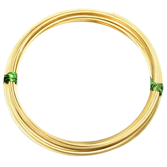 Unique Bargains Soft Brass Wire, 1 Roll 18Ga/1x1mm Dia 6m/19.69ft Square Craft Wire, Brass