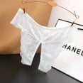 thumbnail image 1 of Ropa interior sexy de talla grande para mujer, tentación sexy, entrepierna abierta, talla grande, cintura baja, encaje, coqueteo, triángulo, 1 of 6