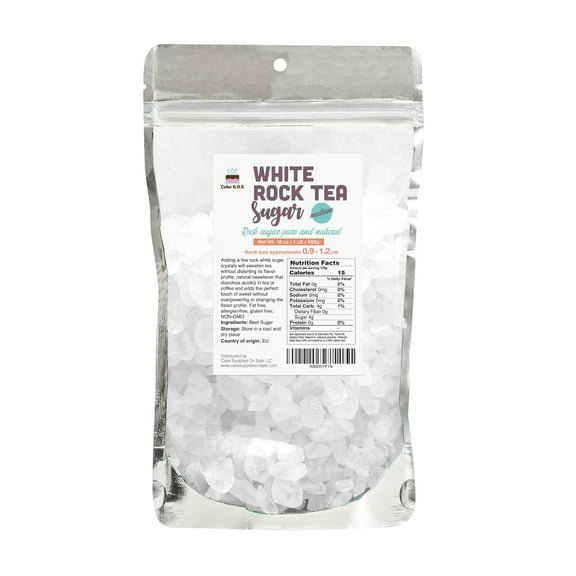 Rock Tea Sugar White 1 lb.