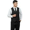 thumbnail image 4 of Men's Suit Slim Fit 3 Pieces Suit Set, Business Casual Suits for Men Two Button Soild Jacket Vest Pants Set with Tie, 4 of 6