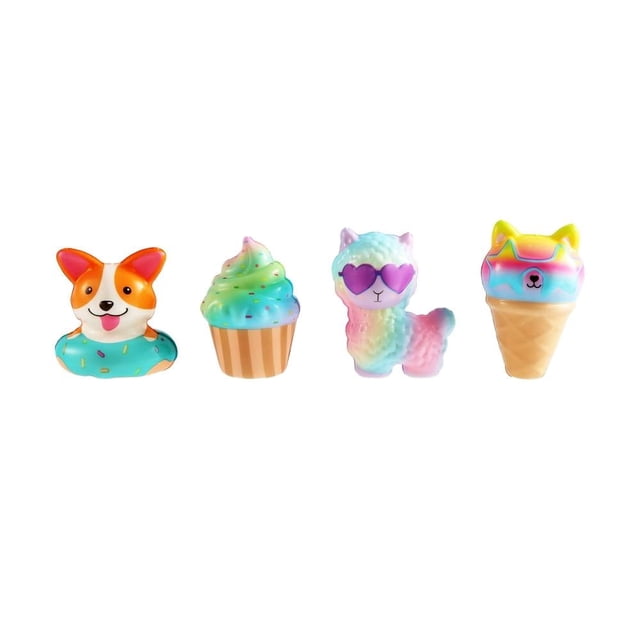 Set de 4 Squishies Way to Celebrate Way to Celebrate Multicolor para Fiesta 1 Paquete con 4 Piezas
