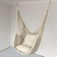 thumbnail image 3 of Hamaca Asiento de Silla Malla Patio Al Aire Libre 80x110cm Carga 120KG Blanco Macarena Columpio de algodón hamaca, 3 of 8