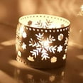 thumbnail image 3 of Gymnture Christmas Votive Holder Rings Tealight Stand White, 3 of 10