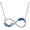Dolphin Infinity Necklace, variant on Dolphin/Starfish/Jellyfish Necklace S925 Sterling Silver Ocean Themed Pendant Necklace Jewelry Gift for Women Mother Ocean Lover