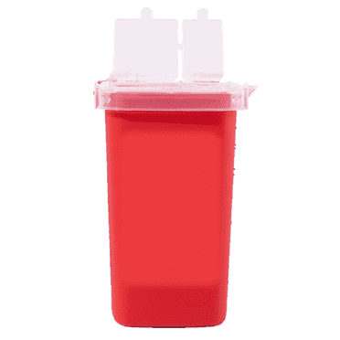 Dealmed Sharps Container, 1 Quart Flip Lid, Red (Pack of 1)
