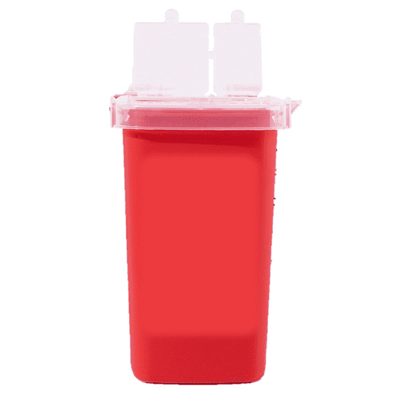 Dealmed Sharps Container, 1 Quart Flip Lid, Red (Pack of 1)