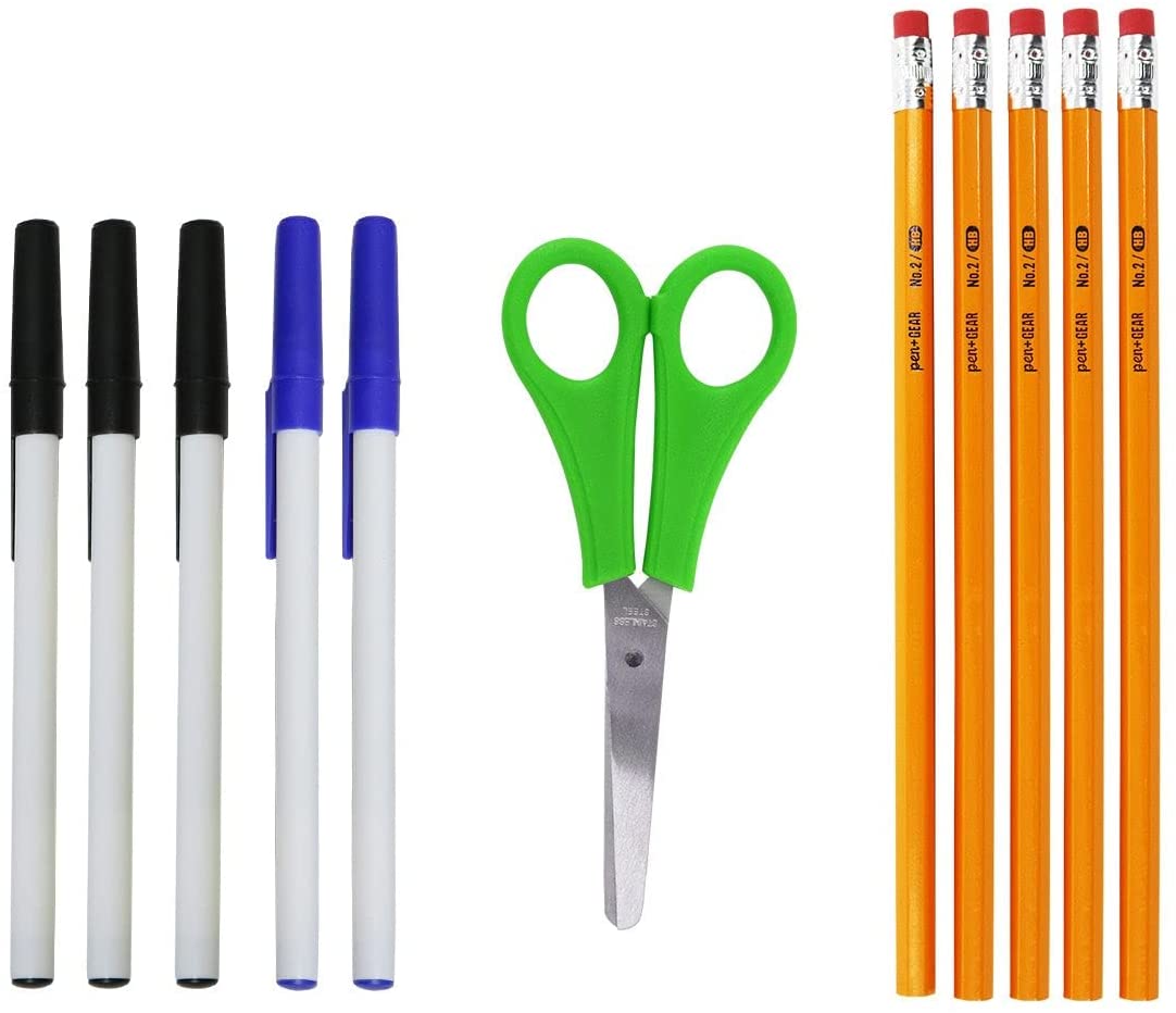 52 Piece Back to School Supply Kit for K-12 - Essentials Box of Supplies Bundle Value Pack for Students All Ages