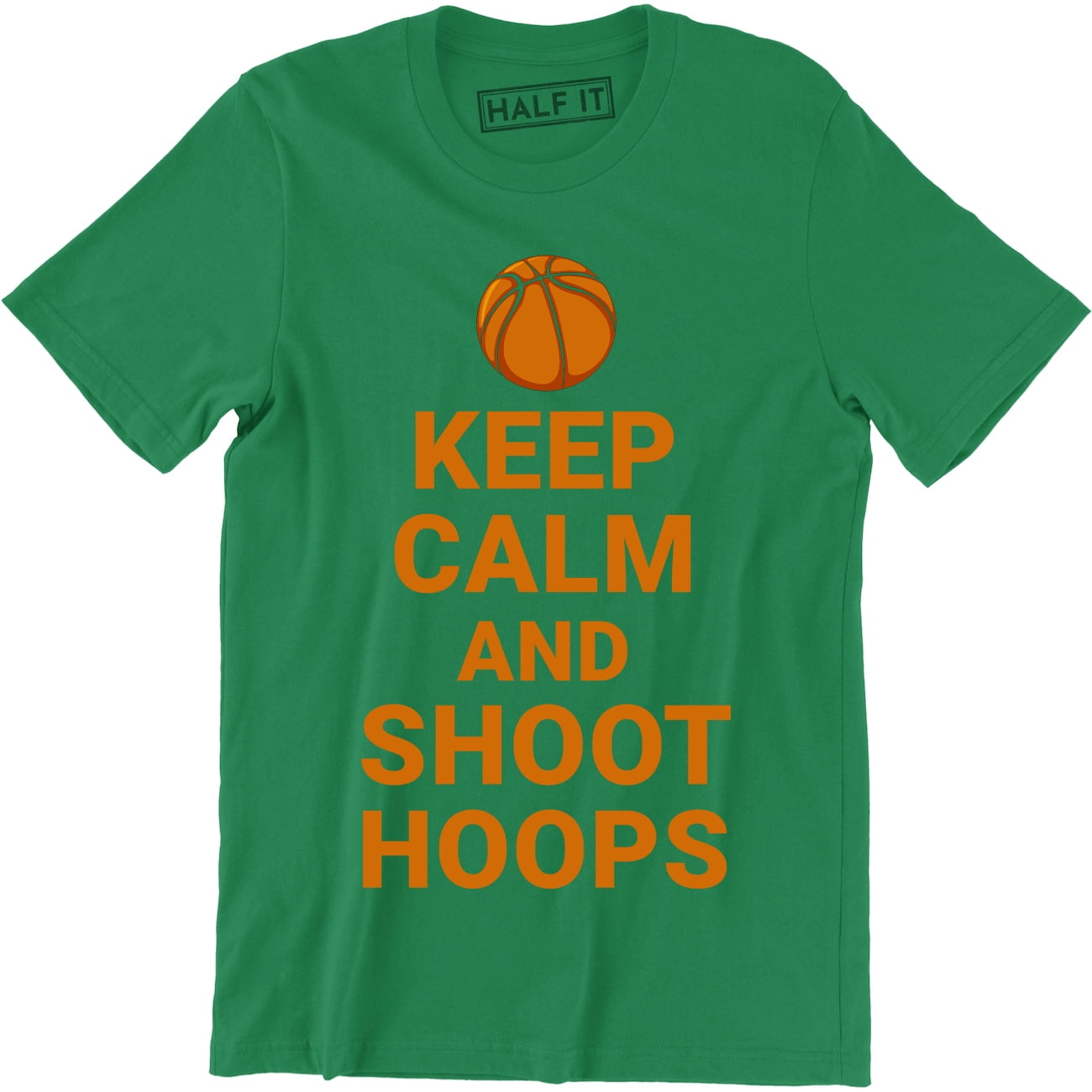 Keep Calm and Shoot Hoops Basketball Playing Game Sport Men's TShirt