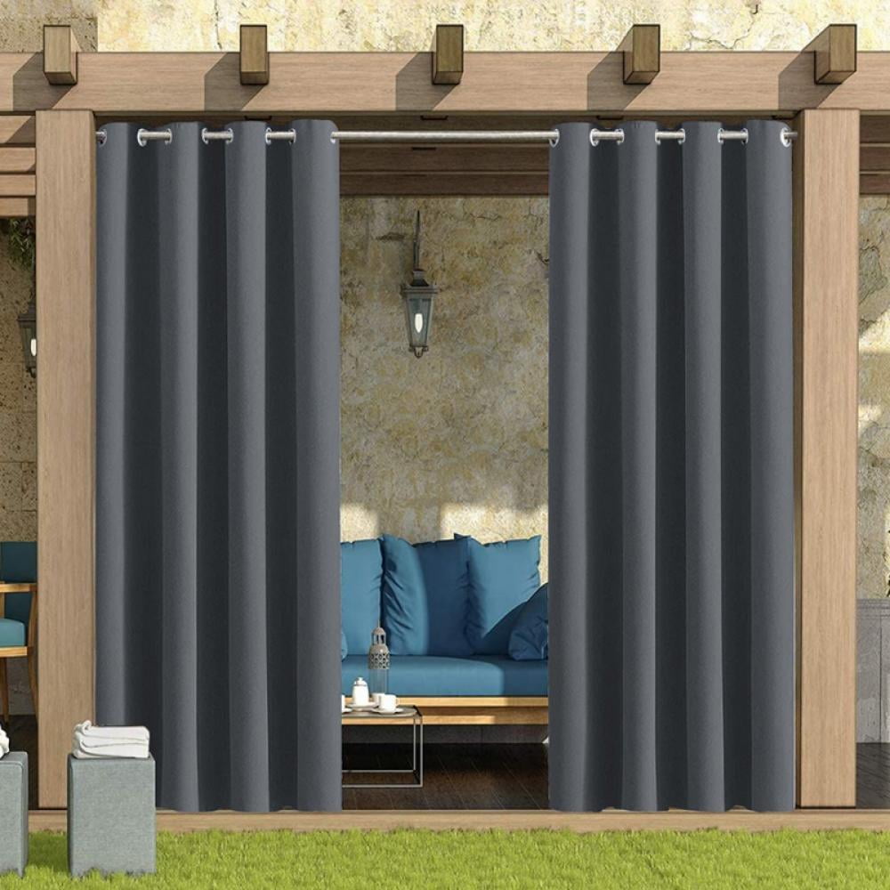 Waterproof Outdoor Curtains Patio Draping Blackout Curtain Blocking