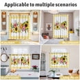 thumbnail image 5 of Sunflower Kitchen Curtains Window Panels, Pink Yellow Floral Elegant Pastoral Checkered Insulated Window Treatment Curtain, Grommet Curtains for Bedroom/Living Room/Bathroom, 2 Piece 52"Wx45"L, 5 of 8