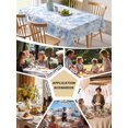 thumbnail image 5 of Watercolor Blue Floral Table Cloth, Blue Ombre Botanical Summer Waterproof Tablecloth for Rectangle Tables, Reusable Washable Fabric Table Cover for Restaurant Kitchen Dining Tables 52"x70", 5 of 6