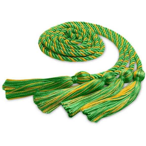 Endea Graduation Double Graduation Honor Cord Green/Gold