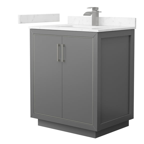 Wyndham Collection Wcf1111-30S-Vca-Mxx Icon 30" Free Standing Single Basin Vanity Set -