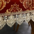 thumbnail image 3 of Round Tablecloth Lace Floral Table Cover Dustproof Home Festival Table Cloth, 3 of 8