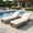 2pcs Grey Brown, variant on Wohh Outdoor Wicker Chaise Lounge Chair with 5-Position Adjustable Backrest & 2 Wheels, Patio Reclining Sun Lounger with Cushion, Poolside Garden Backyard Tanning Deck Chair(Natural+Beige)